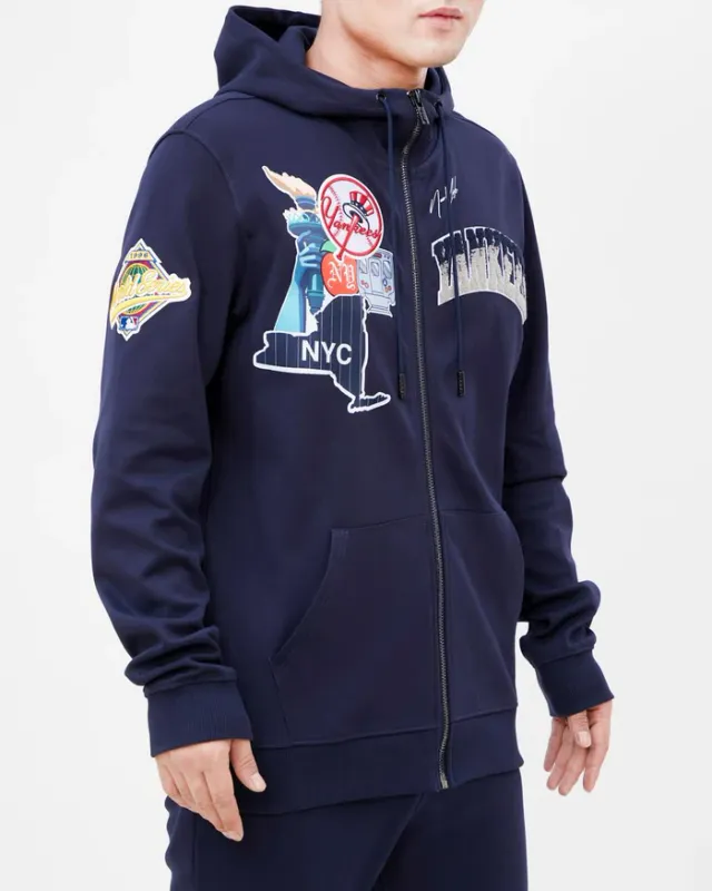 Pro Standard New York Yankees Home Town Logo Zipper Hoodie