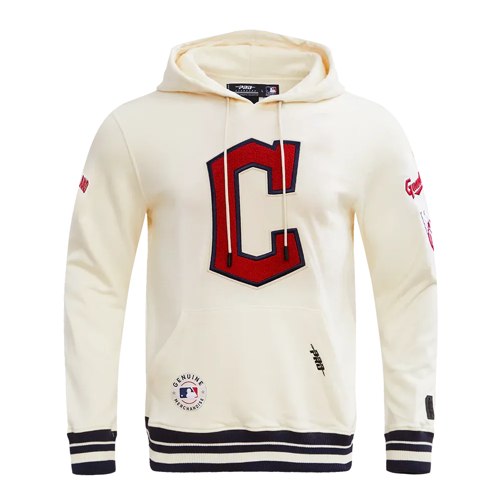 MLB CLEVELAND GUARDIANS RETRO CLASSIC MEN&#39;S PULLOVER HOODIE 