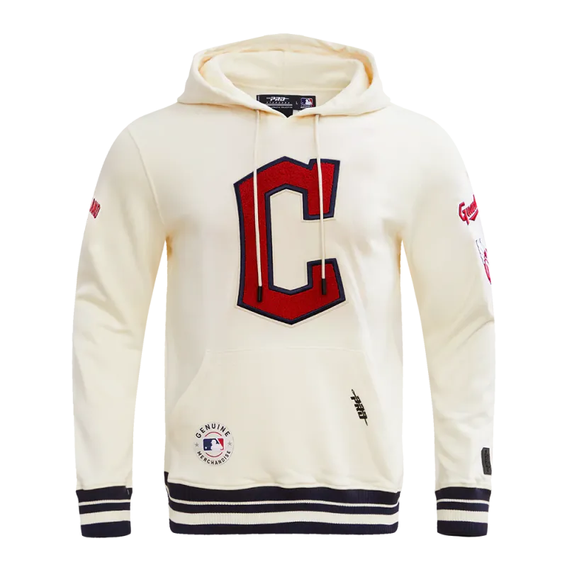 MLB CLEVELAND GUARDIANS RETRO CLASSIC MEN&#39;S PULLOVER HOODIE 