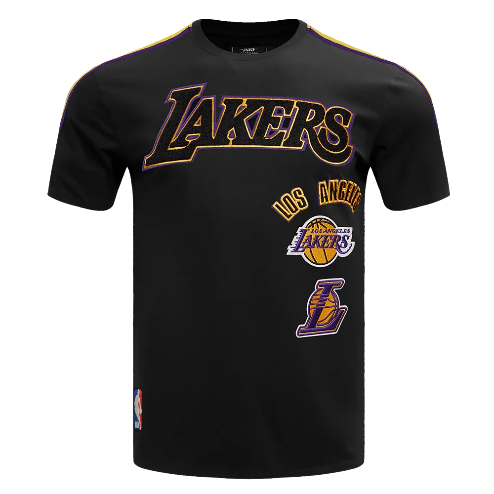 NBA LOS ANGELES LAKERS RETRO CLASSIC MEN&#39;S STRIPED TEE 