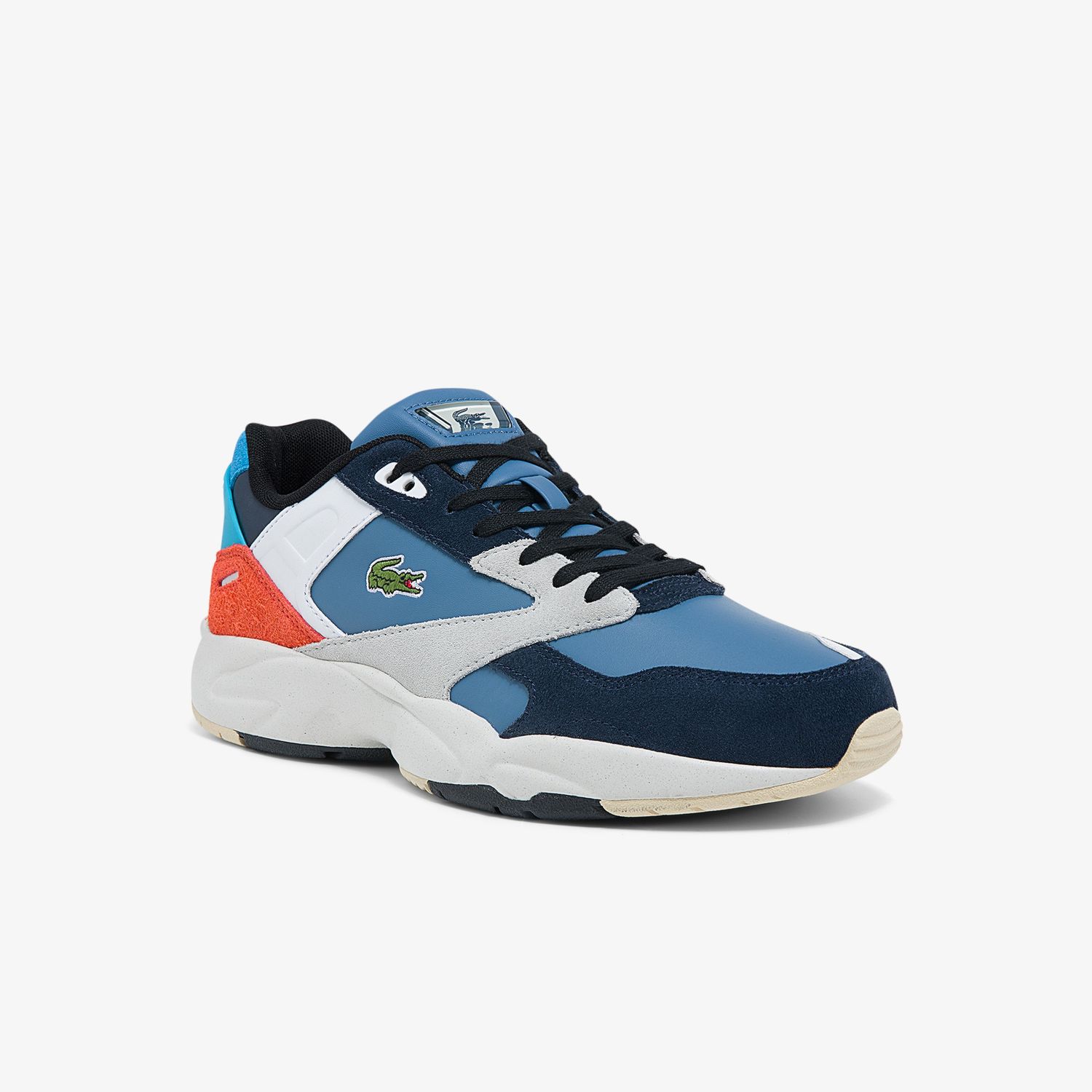 Lacoste Men&#39;s Storm 96 Lo Synthetic, Suede and Leather Sneakers
