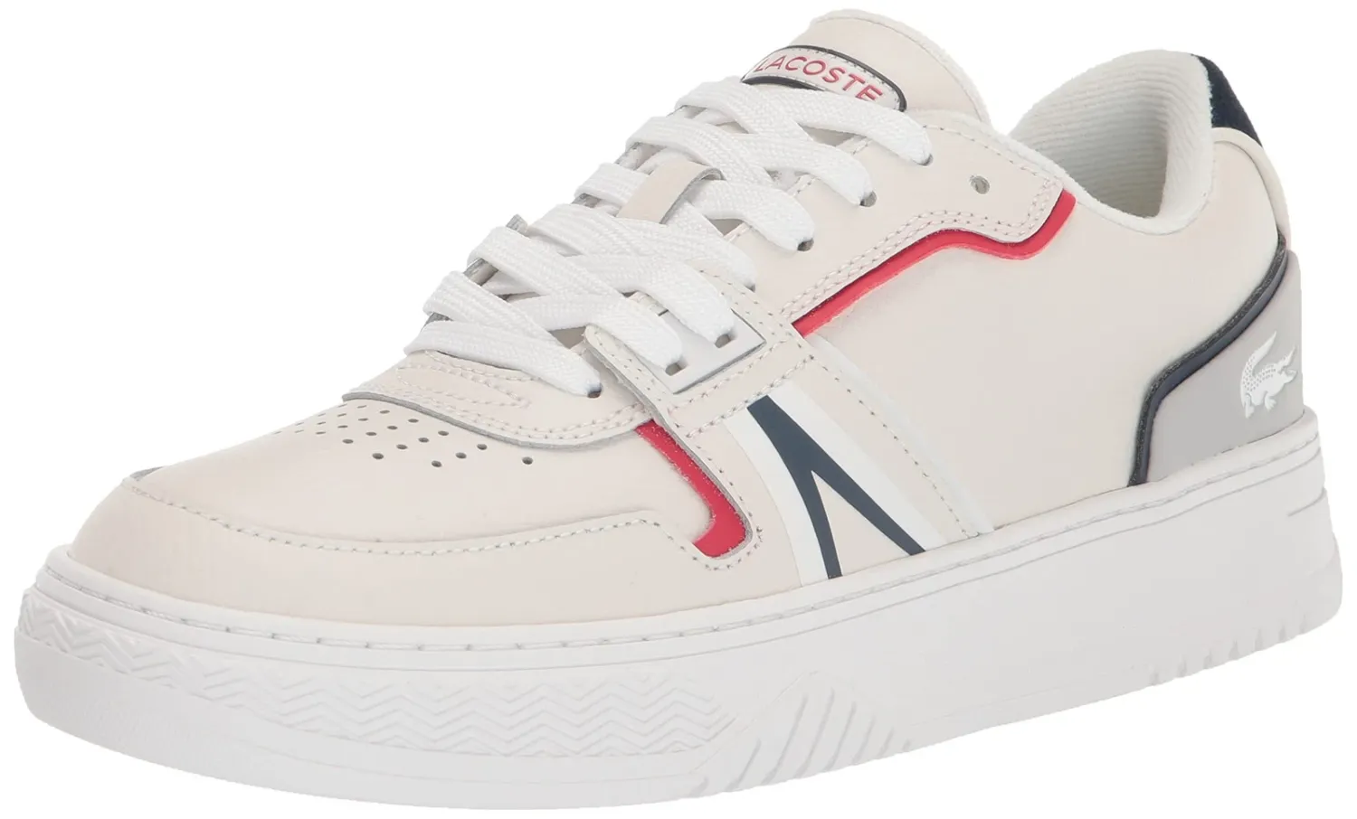 Lacoste Mens L001 0321 1 Sma Shoes White/Navy/Red