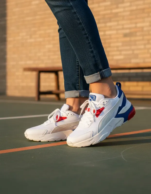 Puma Vis2k Unisex ( White, Clyde Royal Blue)