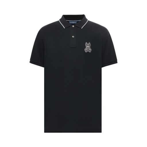 marlo bunny pique polo-black, Color: BLACK, Size: 4