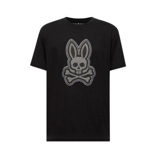 marlo bunny graphic tee-black, Color: BLACK, Size: 4