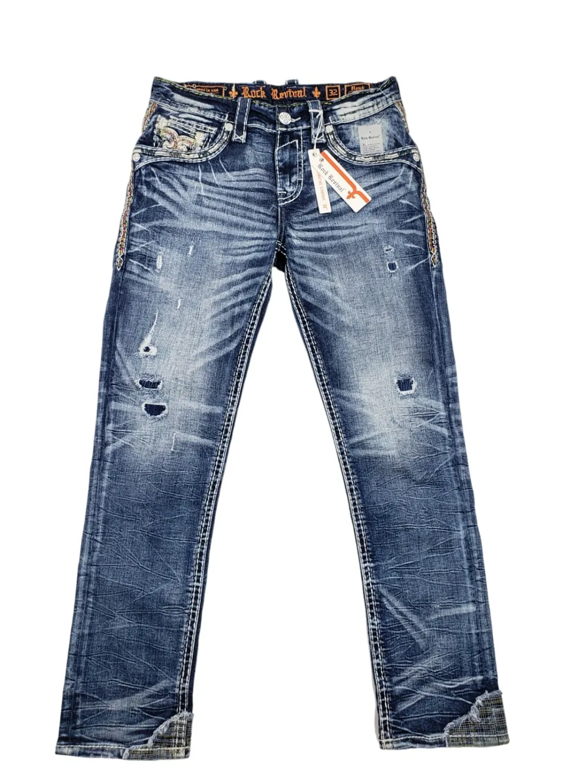 Rock Revival Mens Hawk A201 Alt Straight Jeans 