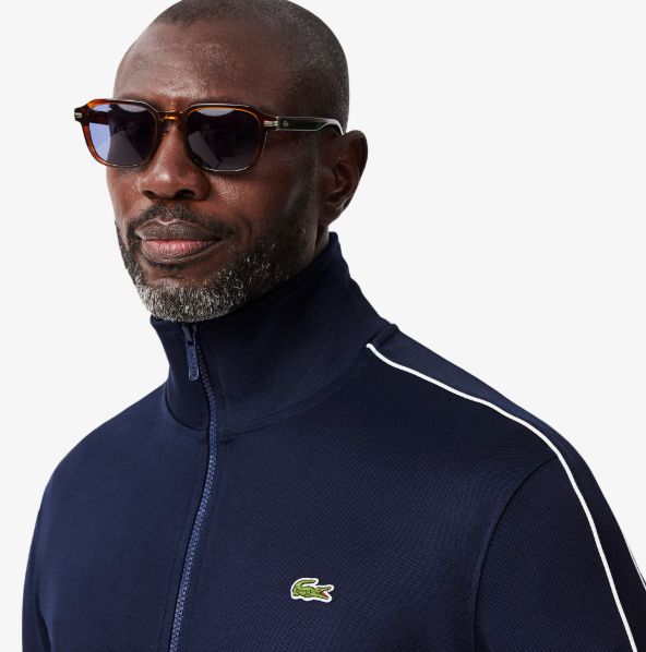 Lacoste Men&#39;s Paris Piqué Zip-Up Track Jacket