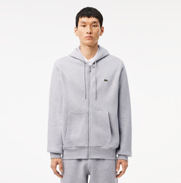Lacoste Men&#39;s Zip-Up Fleece Hoodie SH962651