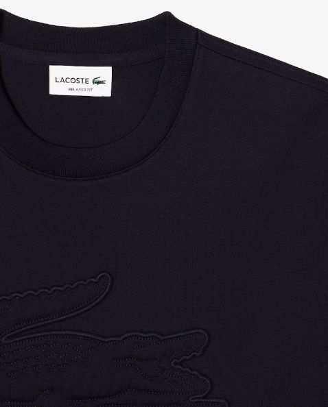 Lacoste Relaxed Fit Quilted Badge Jersey T-Shirt