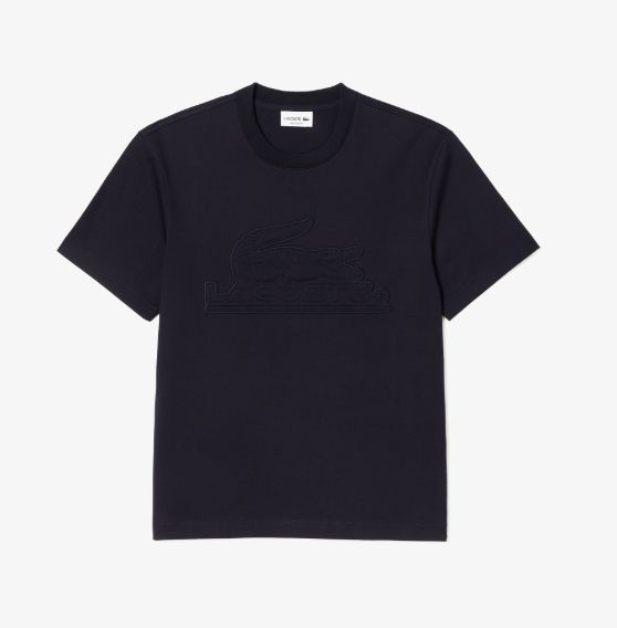 Lacoste Relaxed Fit Quilted Badge Jersey T-Shirt