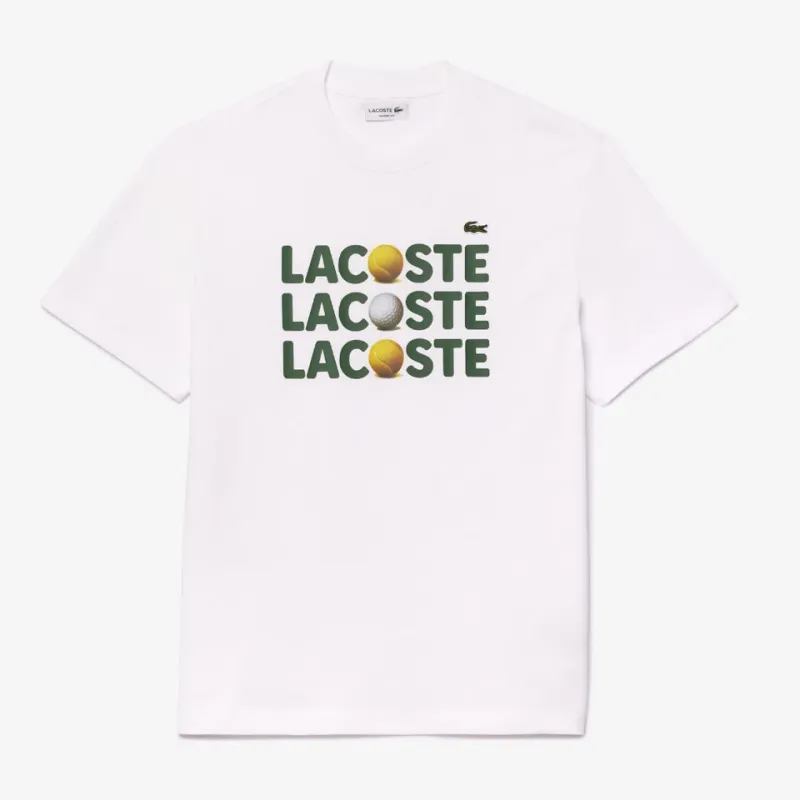 Lacoste Heavy Cotton Ball Print T-Shirt