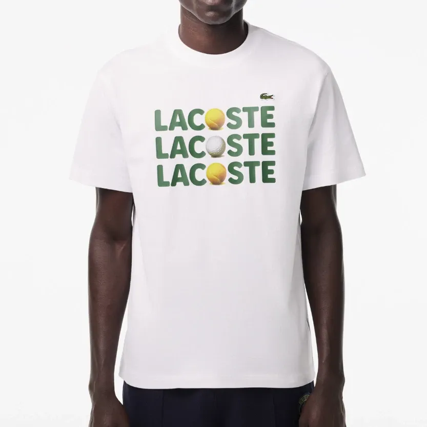 Lacoste Heavy Cotton Ball Print T-Shirt