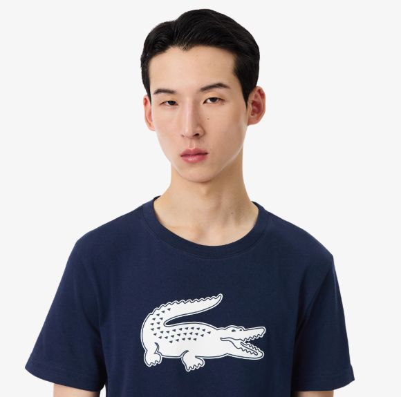  Lacoste Croc Textured Centre Graphic Ultra Dry Sport T-Shirt