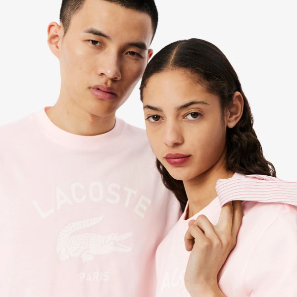Lacoste Unisex Signature Print Cotton T-Shirt