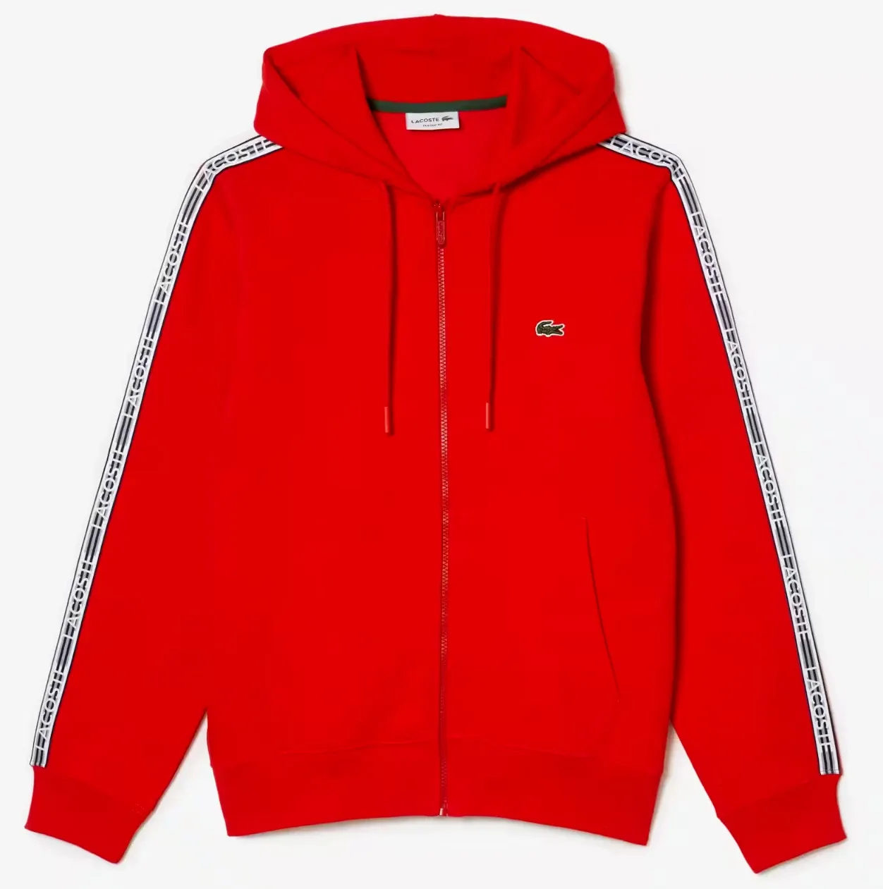 Lacoste Classic Fit Branded Stripes Zip-Up Hoodie SH06551S5H