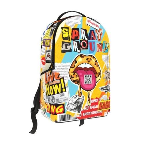 SPRAYGROUND LIPS MAGAZINE COLLAGE BACKPACK, Color: ASSORTED, Size: ONE