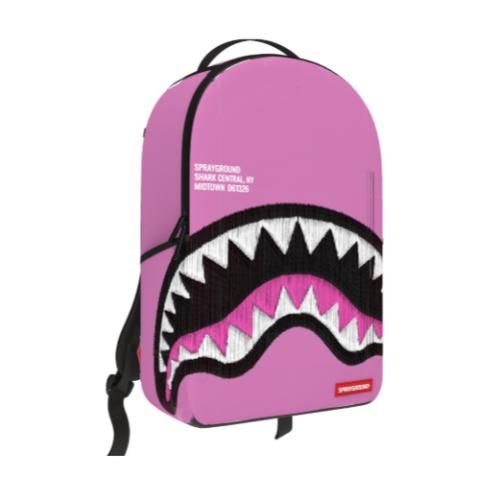SPRAYGROUND SHARK CENTRAL PINK EMBROIDERED SHARK BACKPACK, Color: ASSORTED, Size: ONE