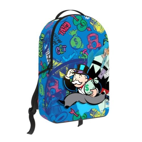 SPRAYGROUND MONOPOLY BLUE TEAR THROUGH BACKPACK, Color: ASSORTED, Size: ONE
