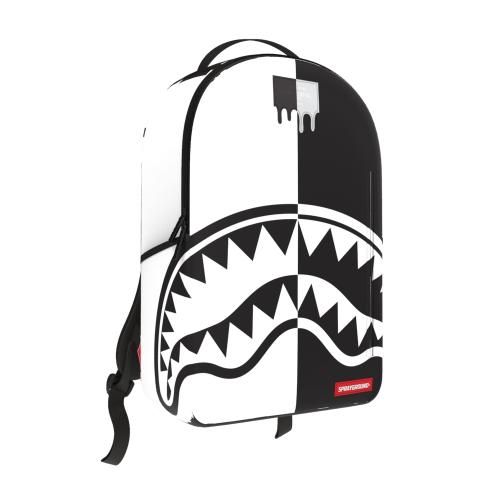 SPRAYGROUND SHARK CENTRAL BLACK AND WHITE STENCIL BACKPACK, Color: ASSORTED, Size: ONE