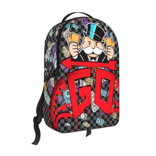SPRAYGROUND MONOPOLY GO SHARKMOUTH STENCIL BACKPACK, Color: ASSORTED, Size: ONE