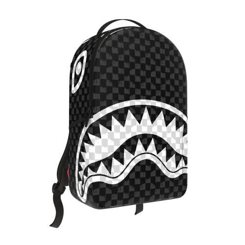 SPRAYGROUND BLACK AND WHITE DRIP CHECK SHARK BACKPACK, Color: ASSORTED, Size: ONE