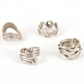 Wave Metal Rings