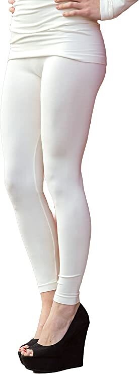 High Waisted Rayon Leggings 1, Color: Sandshell, Size: O/S
