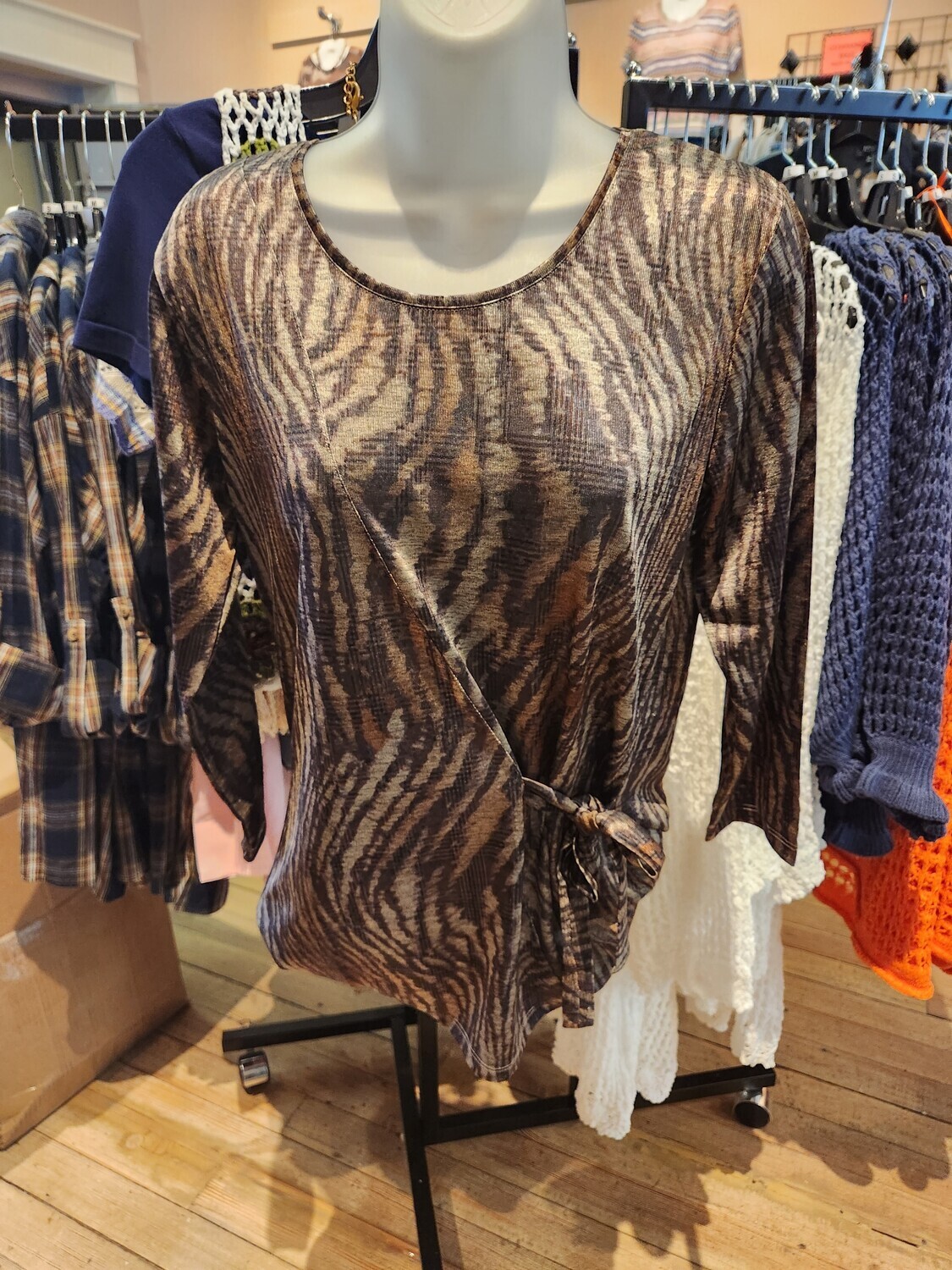 P/O Side Ties, Color: Animal Print, Size: Small
