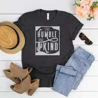 Humble Kind T, Color: Grey, Size: Small