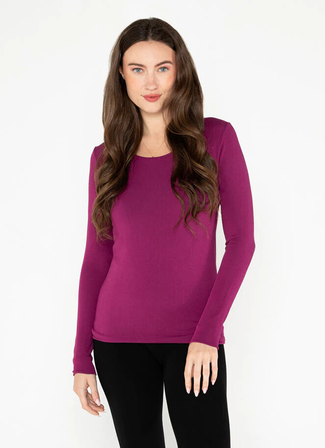 Bamboo L/S Tee Magenta O/S