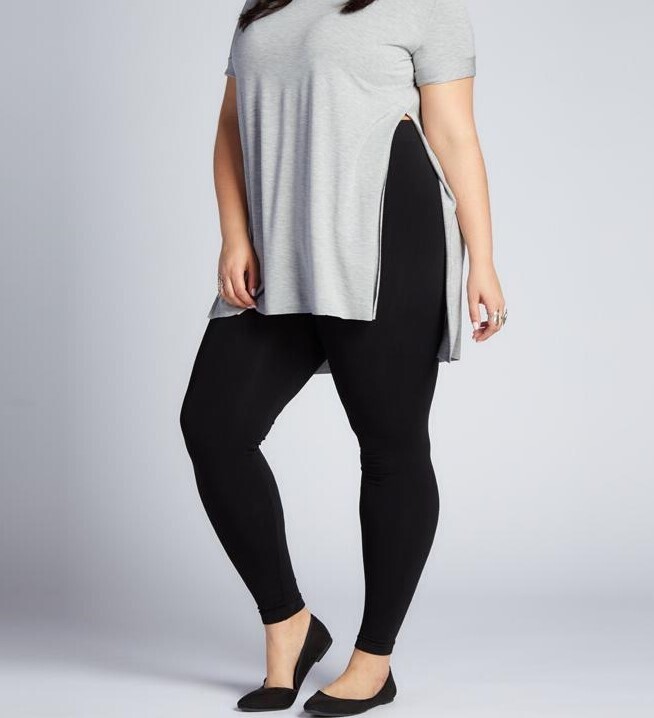 CEBPL1006 Plus Bamboo Full Length Legging, Color: Black, Size: O/S