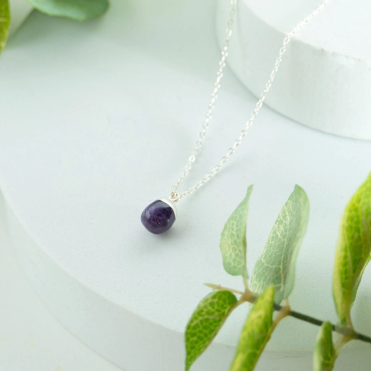 Sterling Silver NK, Color: Amethyst, Size: O/S