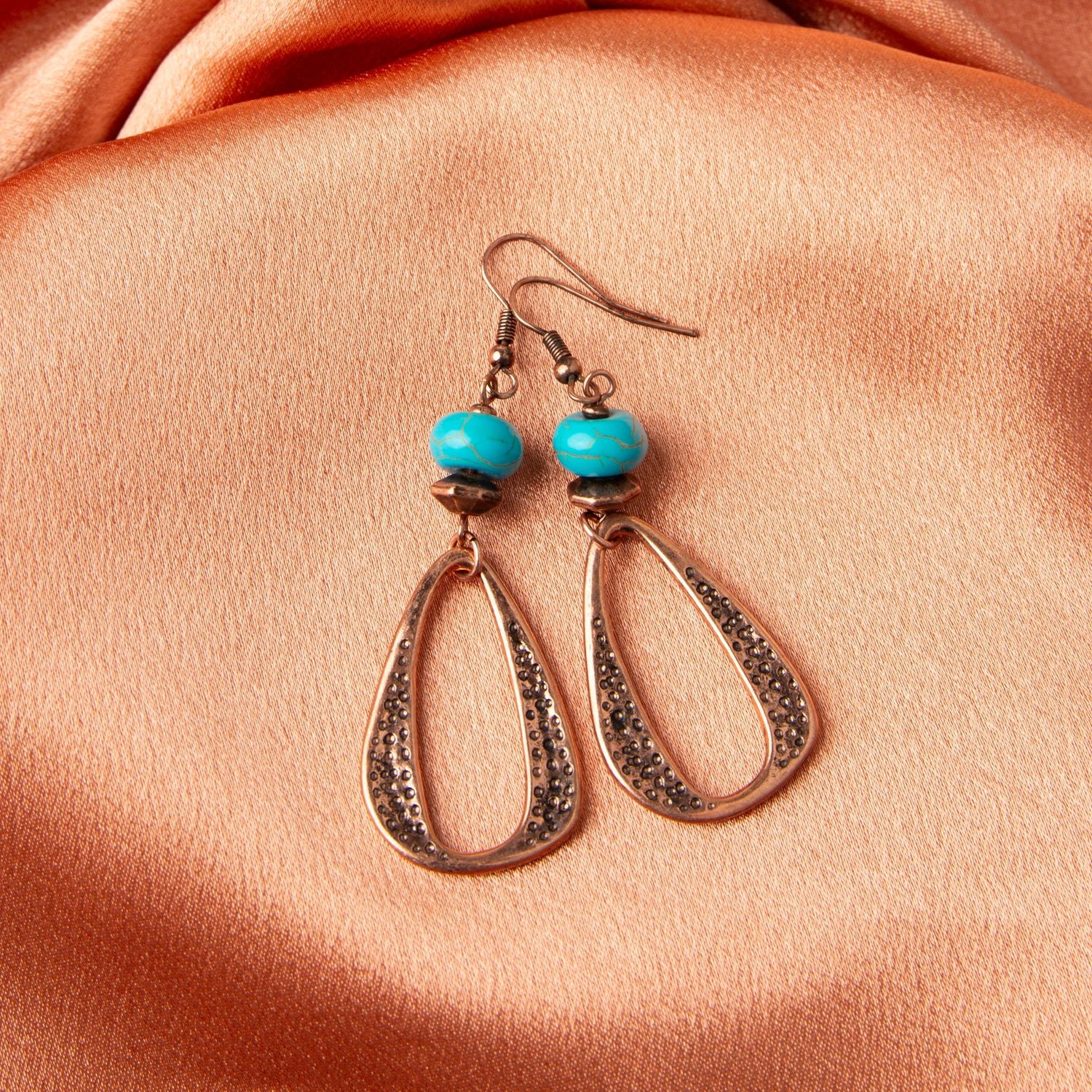 Tear Drop ER, Color: Turq, Size: O/S