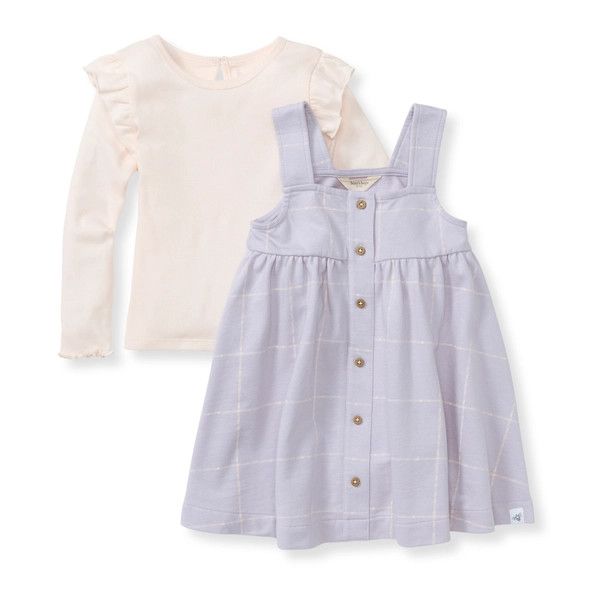 Window Plaid Set, Color: Lilac, Size: 12 Months