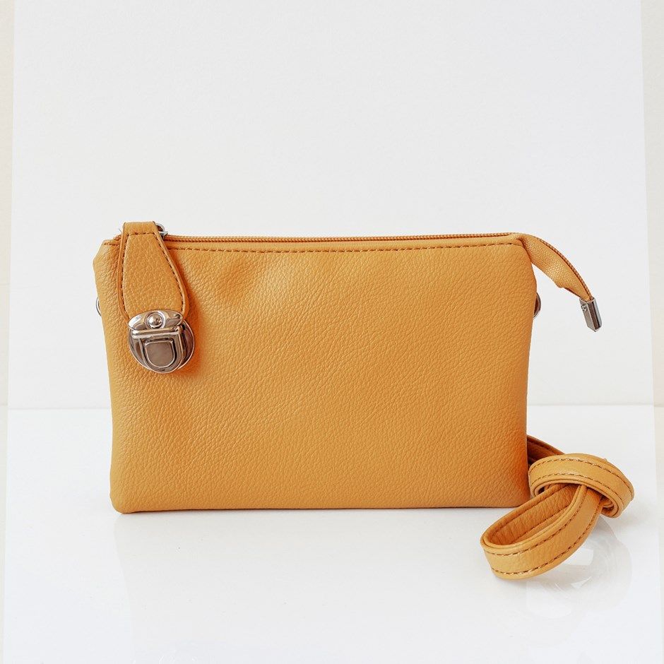 Crossbody Bag with Wristlet, Color: Yellow, Size: O/S