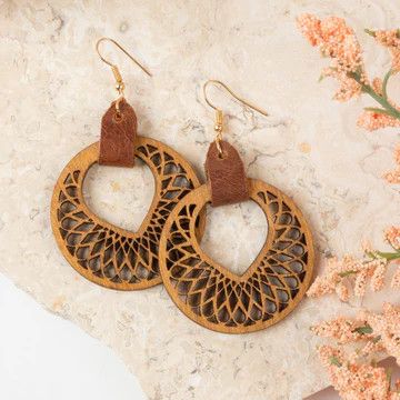 Spiral Hoop ER, Color: Brown, Size: O/S