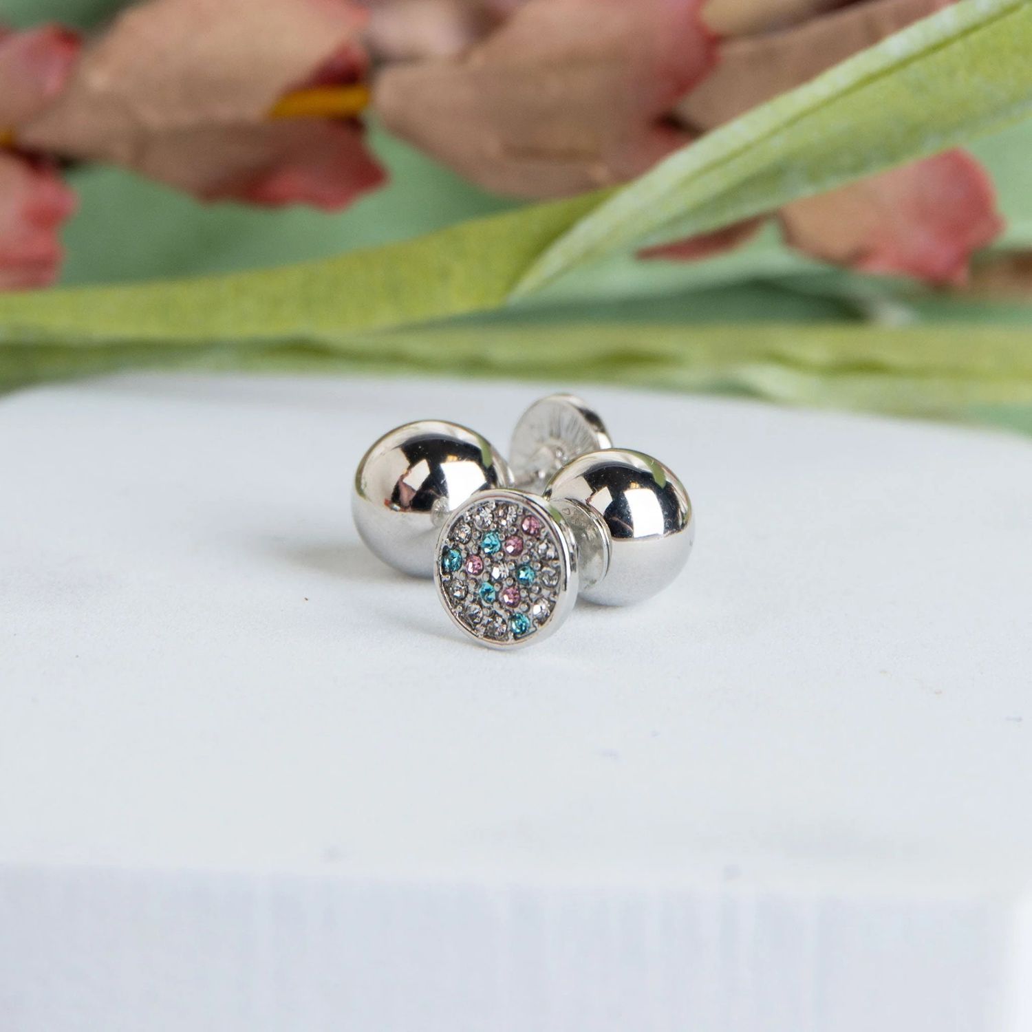 Disc&amp;Bead Reverse ER, Color: Silver, Size: O/S