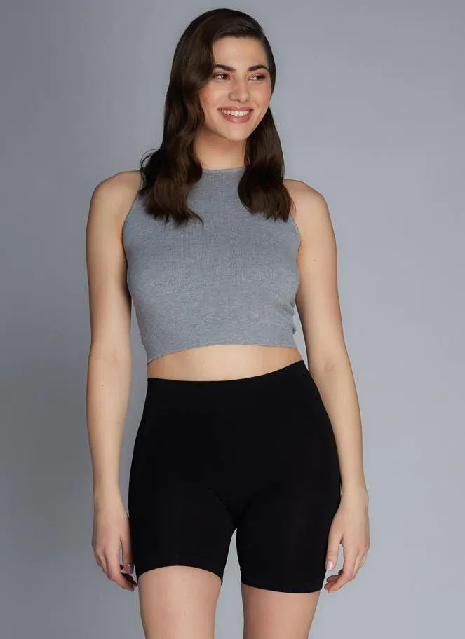 Bamboo Rib High Neck Tank