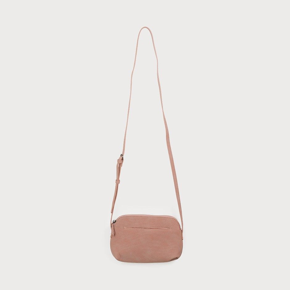 Crossbody Bag with Zipper, Color: Blush, Size: O/S