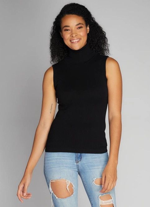 CERT1009 S/less TN Top, Color: Black, Size: O/S