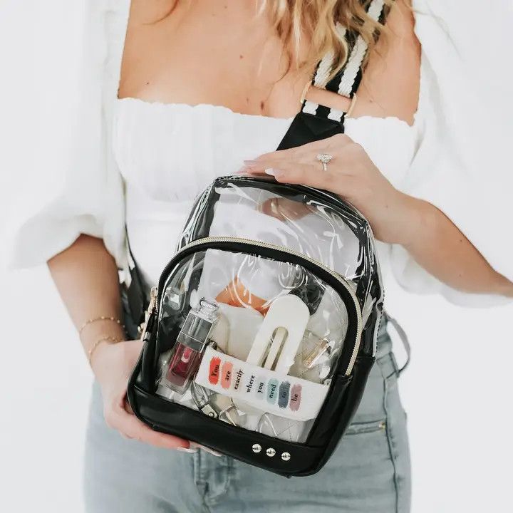 Clear Sling Bag, Color: Clear, Size: OS