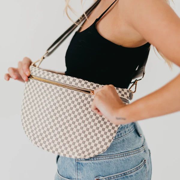 Woven Bum Bag, Color: Black, Size: OS