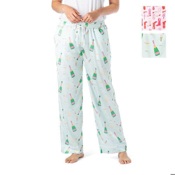Best of Bunch Satin Pants, Color: Blue, Size: SM/MED
