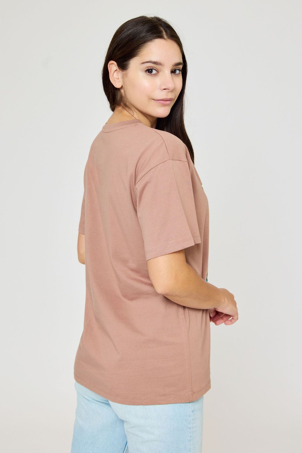 Oversized Tee, Color: Coco, Size: XSm