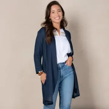 3/4 Sleeve Duster Cardi