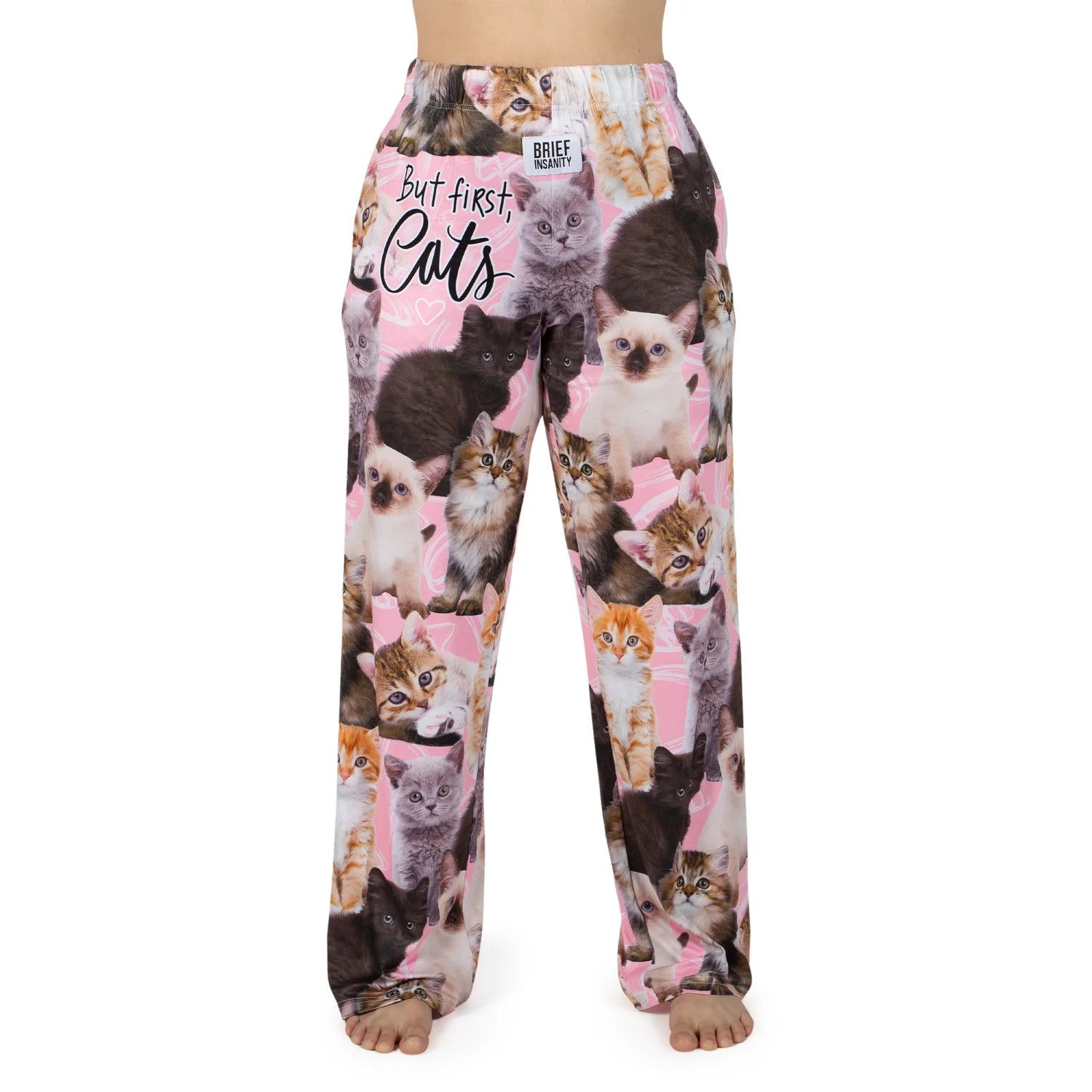 Cats First Lounge Pants, Size: Med, Color: Pink