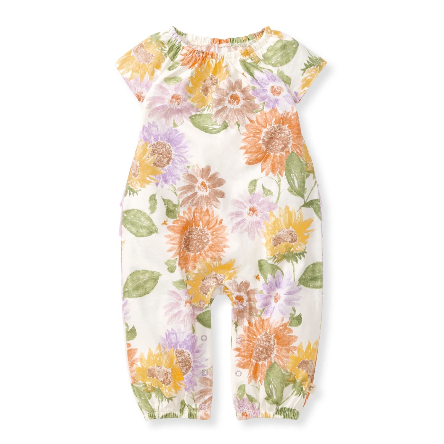 Sweet Sunflowers Jumpsuit, Size: 12 Mon, Color: Eggshell