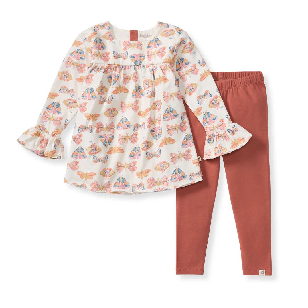 Boho Butterfly Tunic Set, Color: Eggshell, Size: 12 Mon