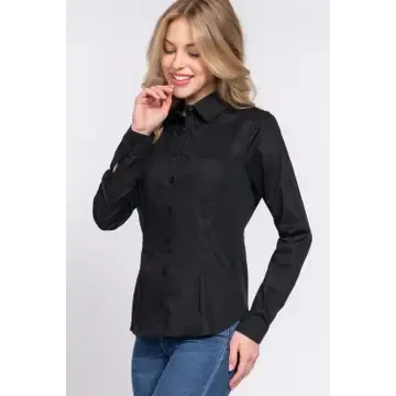 LS Button Poplin Shirt