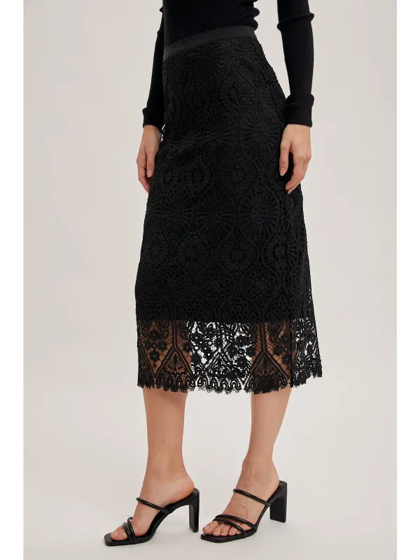 Lace Midi Skirt